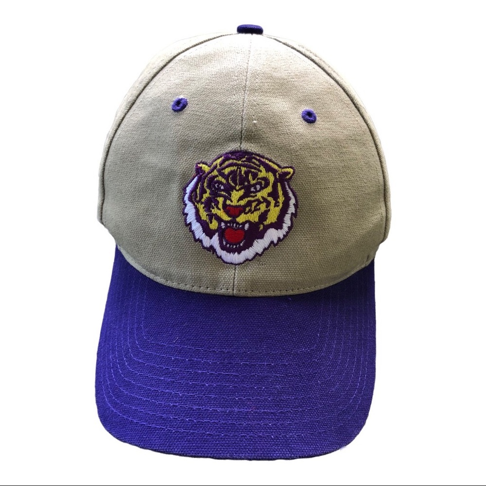 LSU Tigers hat tiger face front patch adjustable hook and loop - Picture 1 of 10